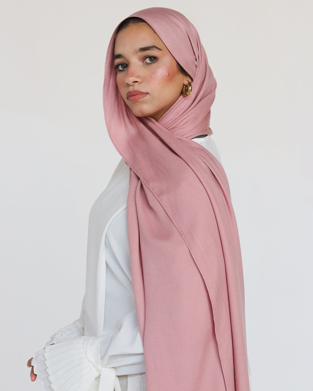 Elegance Modal Hijab -Crepe Pink