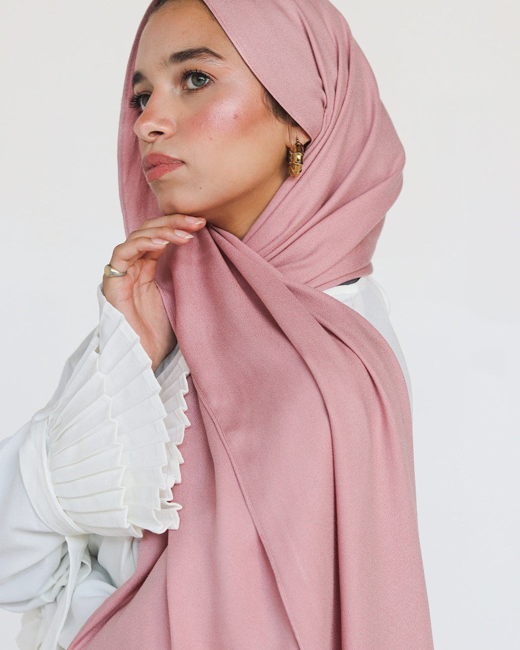 Elegance Modal Hijab -Crepe Pink