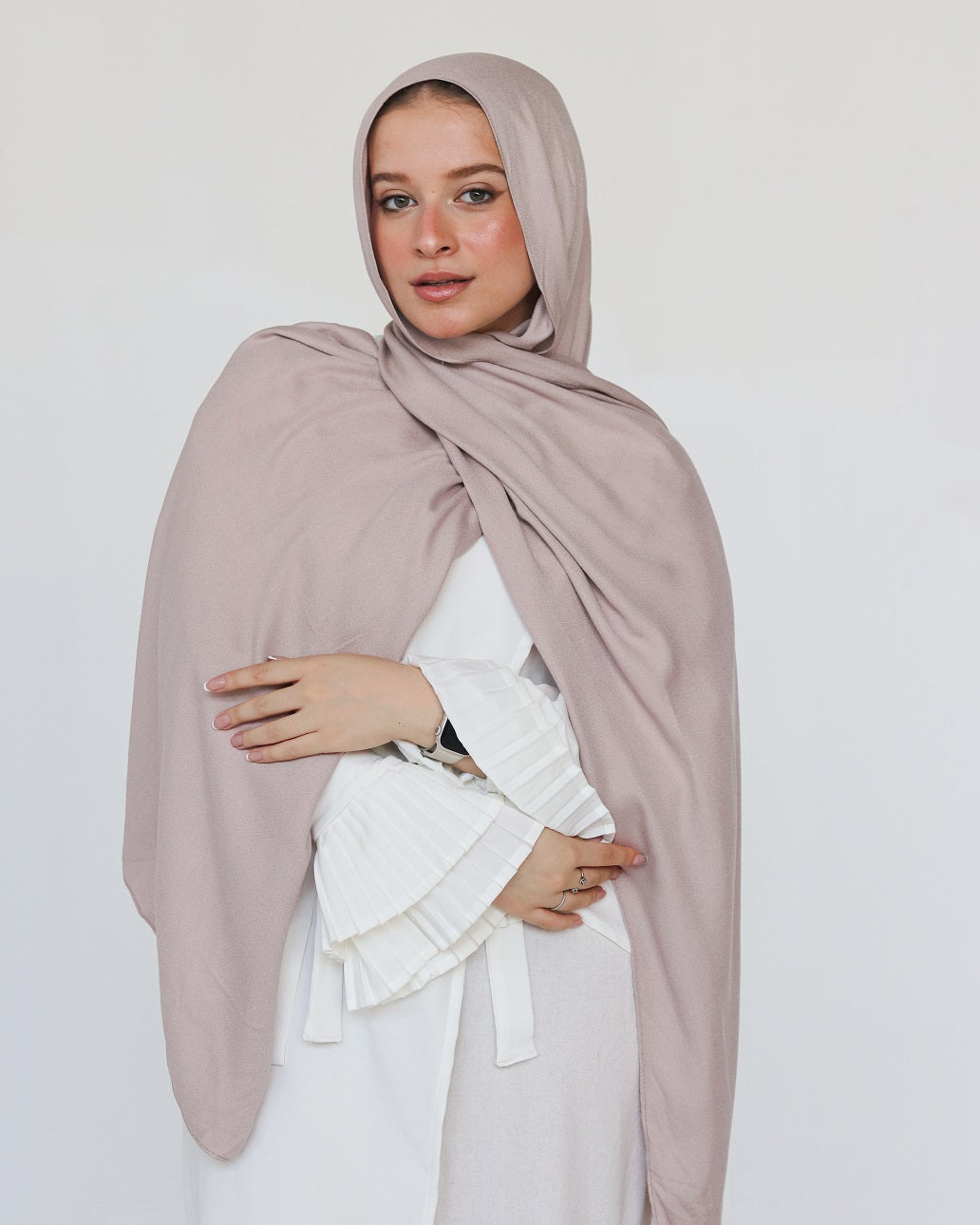 Elegance Modal Hijab -Pinkish Grey