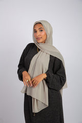 Crinkle Chiffon Hijab - Moss Grey