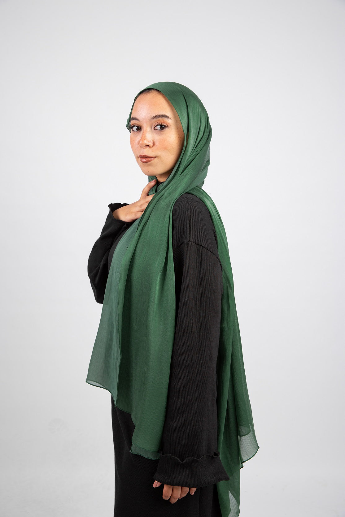 Organza Scarf - Emerald Green