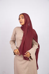 Organza Scarf - Maroon